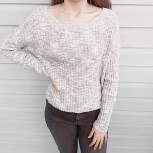 Hollister marl gray cropped sweater
